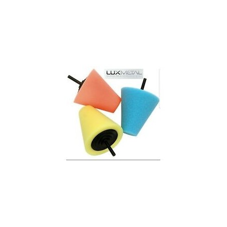 3 POWER ABRASIVE CONE WITH ABRASIVE PASTE AUTOSOL METAL POLISH CLEAN CLEANING POLISHING SPOKED RIMS MOTORCYCLE CAR TRUCK TIR ALL