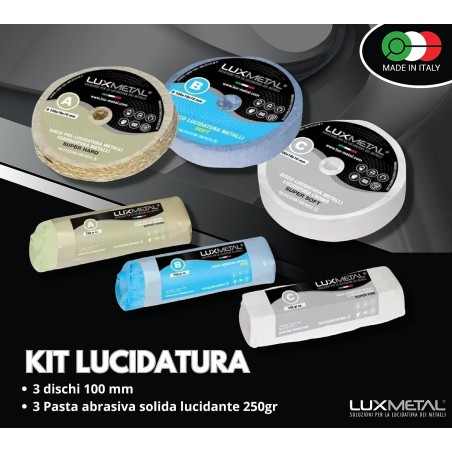 KIT SET DISCO Y PASTA PULIDO ABRASIVA PARA PULIDO PULIDO LIMPIO ACERO INOXIDABLE ALEACIÓN DE ALUMINIO COBRE LATÓN BRONCE PLATA R