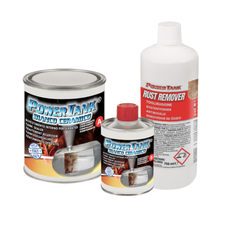 Power Tank Big  Bianco Ceramico 1.3 kg trattamento serbatoio - KIT GRANDE -