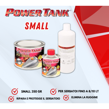 POWER TANK KIT TRATAMIENTO ANTIÓXIDO ROJO PEQUEÑO ELIMINA EL ÓXIDO DEL DEPÓSITO REPARACIONES PARA VESPA 50 125 150 200 180 SS G