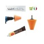 Écouvillon conique éponge + pâte abrasive à polir, polissage autosol, jantes à rayons propres, honda, yamaha, kawasaki, suzuki