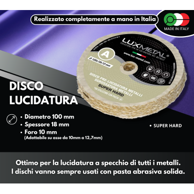 DISCO "A" SISAL- COTONE "SUPER HARD" DIAMETRO 100 MM