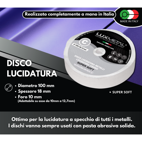 DISCO "C" COTONE "SUPER SOFT" DIAMETRO 100 MM