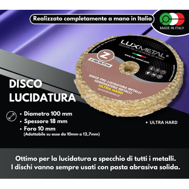 DISCO "Z" SISAL PURA "ULTRA HARD" DIAMETRO 100 MM