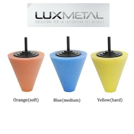 Set di 3 Coni Lucidanti per Cromature, Alluminio, Acciaio Inox, Bronzo, Ottone e Rame con Pasta Abrasiva Autosol Metal Polish