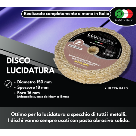 DISC "Z" PURE SISAL "ULTRA HARD" DIAMETER 150 MM