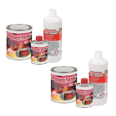 POWER TANK - Trattamento Serbatoio Auto 2 x 50/55 Litri Kit Grande Big 1,3 kg per interno Serbatoi