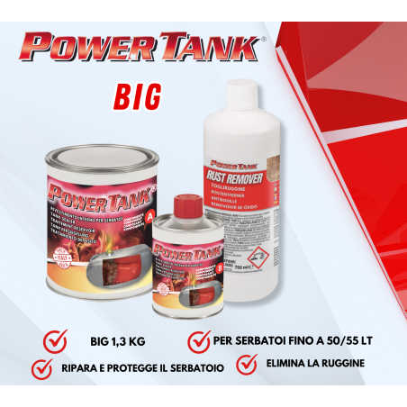 3 Tratamiento de regeneración de depósito Power Tank Big de 1,3 kg - KIT GRANDE -