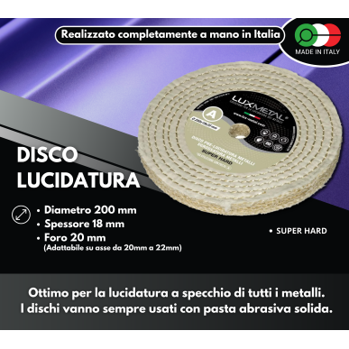 DISCO "A" SISAL- COTONE "SUPER HARD" DIAMETRO 200 MM