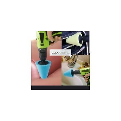 Set di 3 Coni per Lucidatura - Pulizia e Lucidatura di Cerchi e Raggi in Lega, Cromo, Alluminio, Acciaio