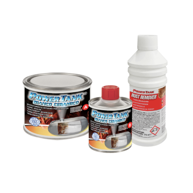 Power Tank Small Bianco Ceramico Kit trattamento ripara serbatoio piccolo arrugginito per moto vespa scooter ciclomotore motorin