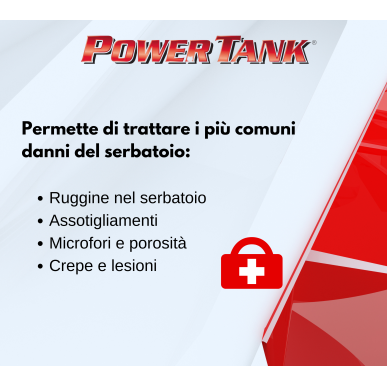 Power Tank Medium trattamento bonifica per serbatoio con ruggine da moto kit medio l' unica originale lux metal 
