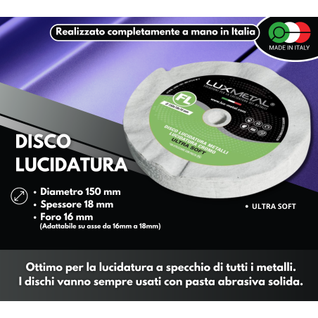 DISCO "FL" FLANELLA "ULTRA SOFT" DIAMETRO 150 MM