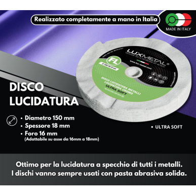 DISCO "FL" FLANELLA "ULTRA SOFT" DIAMETRO 150 MM