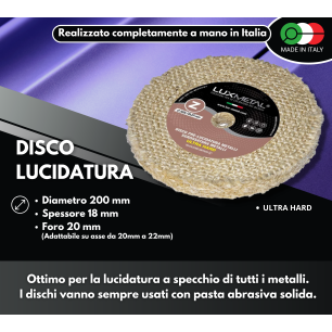 DISQUE "Z" PUR SISAL "ULTRA DUR" DIAMÈTRE 200 MM