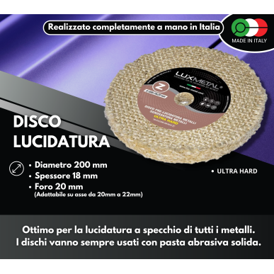 DISCO "Z" SISAL PURA "ULTRA HARD" DIAMETRO 200 MM
