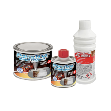 POWER TANK Bianco CERAMICO Trattamento Serbatoio Moto 8/10 Litri