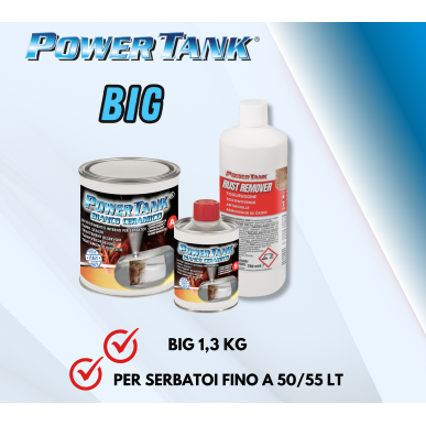 Power Tank Big bianco ceramico trattamento bonifica per serbatoio con ruggine auto kit grande l' unica originale lux metal 