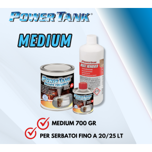 Power Tank Medium bianco ceramico trattamento bonifica per serbatoio con ruggine da moto kit medio l' unica originale lux metal 