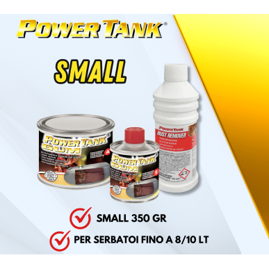 POWER TANK GUM - Trattamento Serbatoio Moto (8/10 Litri) Kit Piccolo Small 350 gr per interno Serbatoi 