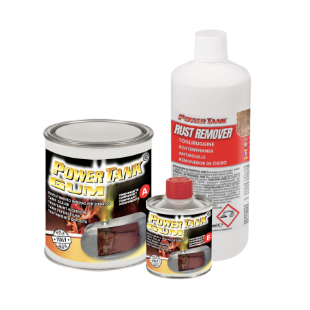 Power Tank Medium Gum trattamento bonifica per serbatoio con ruggine da moto kit medio l' unica originale lux metal