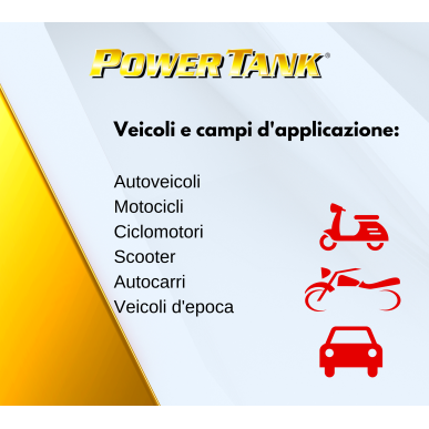 Power Tank Very Big GUM 2.5 kg kit trattamento bonifica per serbatoio con ruggine da moto auto trattore camion l' unica original