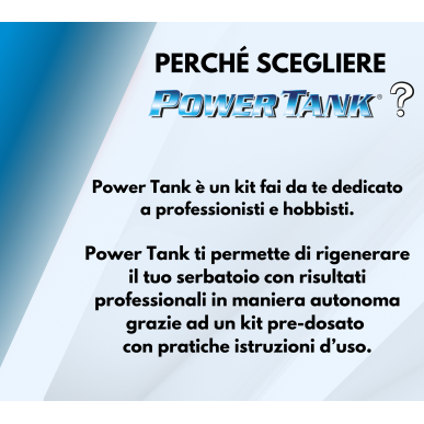 Power Tank Very Big  Bianco Ceramico 2.5 kg kit trattamento bonifica per serbatoio con ruggine da moto auto trattore camion l' u