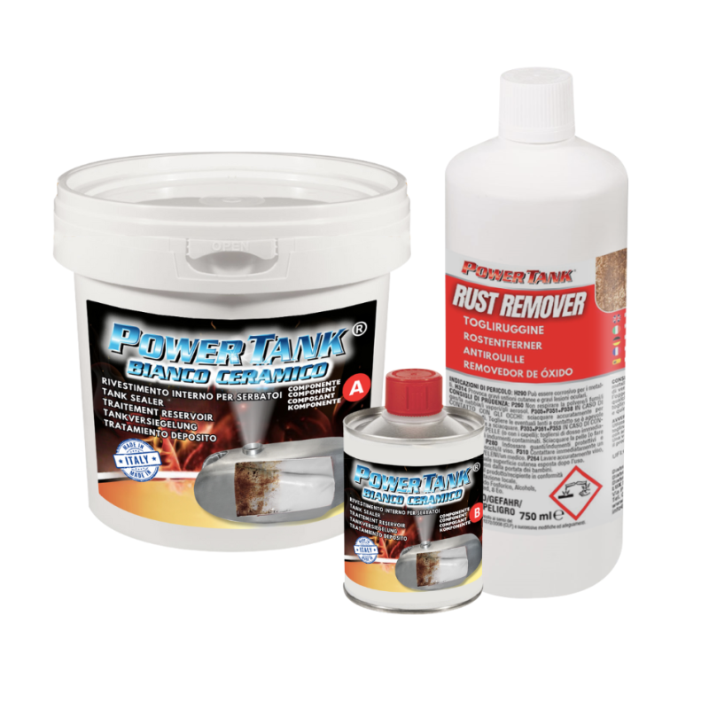Power Tank Very Big White Ceramic 2.5 kg Tank Sealer treatment kit for tank with rust from motorcycle car tractor truck the only