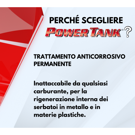 Power Tank Very Big rojo 2,5 kg kit de tratamiento descontaminante para depósito con óxido de moto coche tractor camión el único