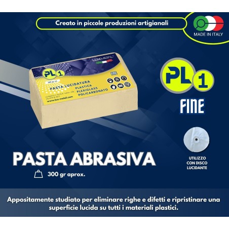 "PL1" PÂTE DE POLISSAGE PLASTIQUE "FINE" 300 GR