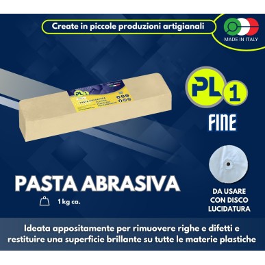 PASTA "PL1" LUCIDATURA PLEXIGLASS POLICARBONATO "FINE" 1 KG