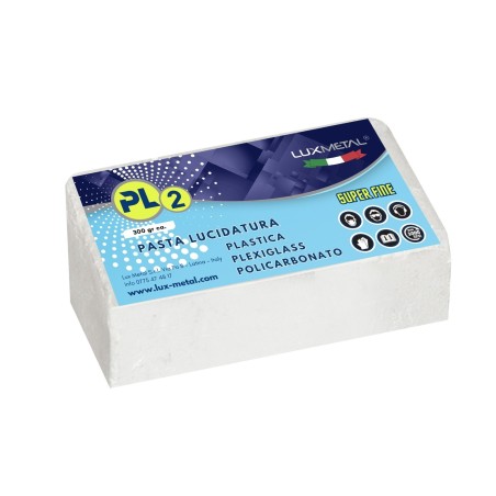 PASTA "PL2" LUCIDATURA  PLASTICA PLEXIGLASS POLICARBONATO "SUPER FINE"  300 Gr
