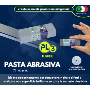 "PL3" PASTA DE PULIDO PLÁSTICO POLICARBONATO PLEXIGLASS "ULTRA FINA" 150 Gr