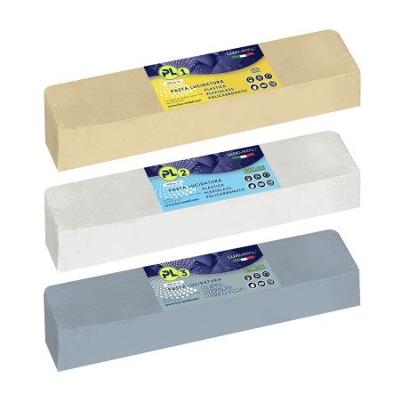KIT PASTA ABRASIVA PL PER PLASTICA 3x1KG - LUCIDA PLEXIGLASS PLASTICA POLICARBONATO