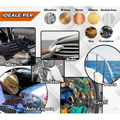 Metal Polish Lucidante S. Fine C 250 gr Per ossidazioni opacità effetto specchio cromature