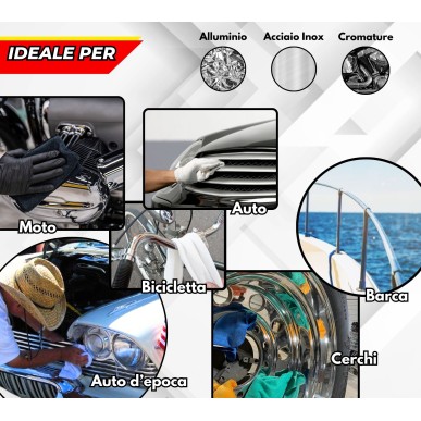Kit 3 Polish Lucidante 250 gr Steel-Alluminium-Chrome 