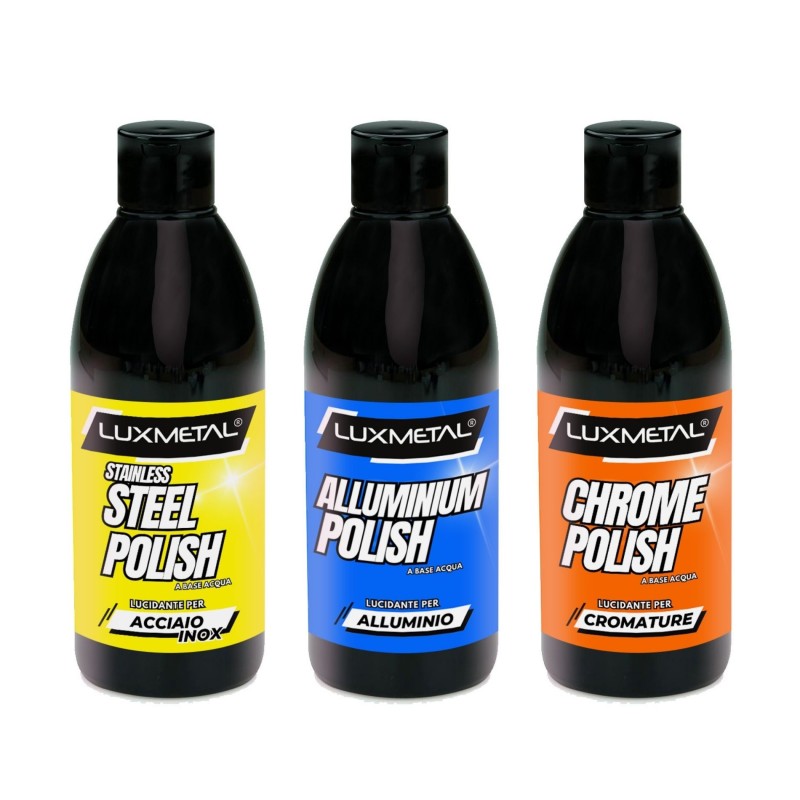 Kit 3 Polish Pulido 250 gr Acero-Aluminio-Cromo Kit 3 Polish Pulido 250 gr Acero-Aluminio-Cromo