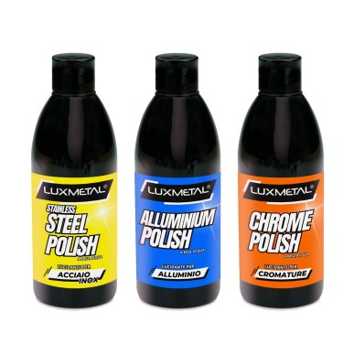 Kit 3 Polish Lucidante 250 gr Steel-Alluminium-Chrome 