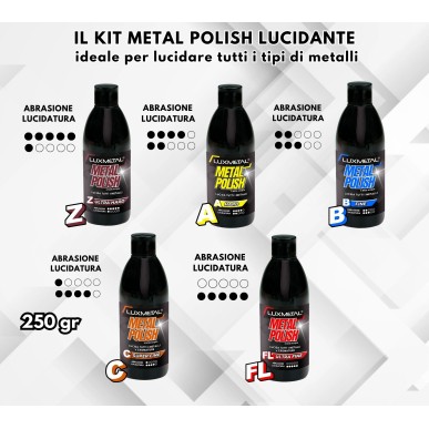 Kit 5 Metal Polish Lucidante 250 gr FL-A-B-C-Z