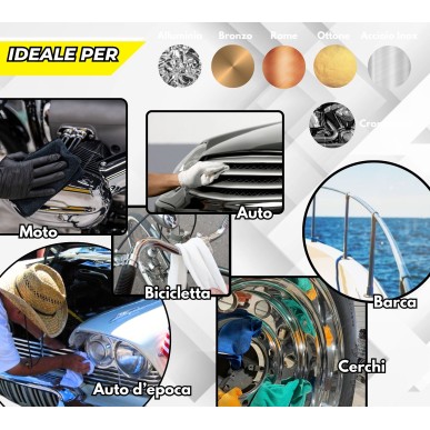 Kit 3 Metal Polish Lucidante 250 gr A-B-C 