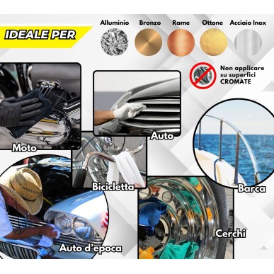 Metal Polish Lucidante Hard A 1KG Pasta abrasiva pre-lucidatura metalli 