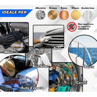 Metal Polish Lucidante Fine B 1KG Pasta abrasiva lucidatura per ossidazione graffi leggeri 