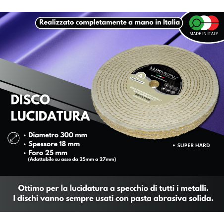 DISQUE "A" SISAL-COTON "SUPER DUR" DIAMÈTRE 300 MM