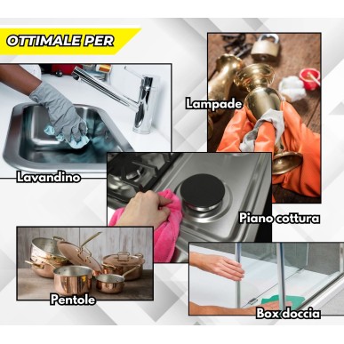 Stainless Steel Polish Lucidante 250 gr con Panno in Microfibra