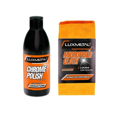 Chrome Polish Lucidante 250gr con Panno in Microfibra