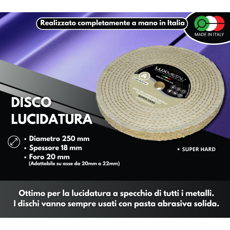 DISQUE "A" SISAL-COTON "SUPER DUR" DIAMÈTRE 250 MM