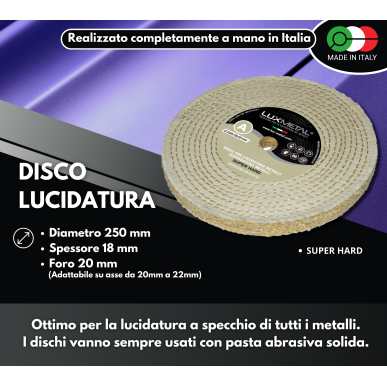 DISCO "A" SISAL- COTONE "SUPER HARD" DIAMETRO 250 MM