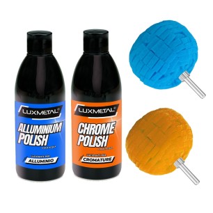 Chrome Alluminium Polish 250gr e 2 Sfere Tamponi Lucidatura