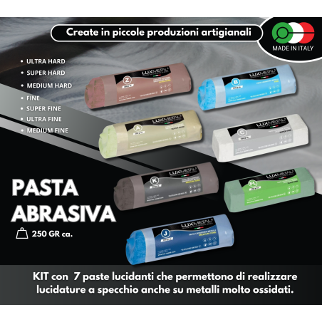 Kit 7 pate a polir polissage 250 gr A-B-C-Z-K-J-FL