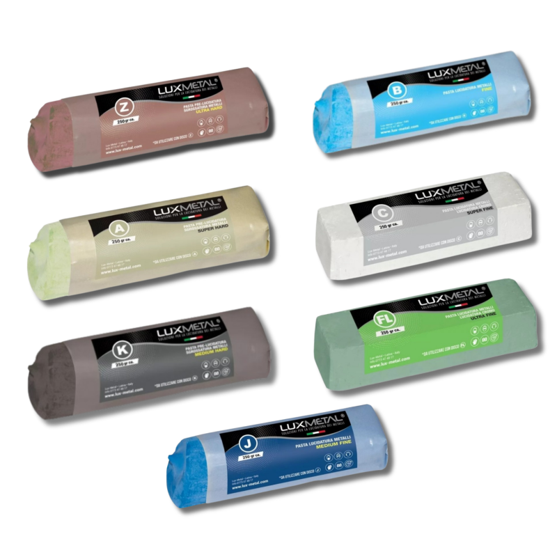 Kit 7 Polierpaste 250 gr A-B-C-Z-K-J-FL Kit 7 Polierpaste 250 gr A-B-C-Z-K-J-FL